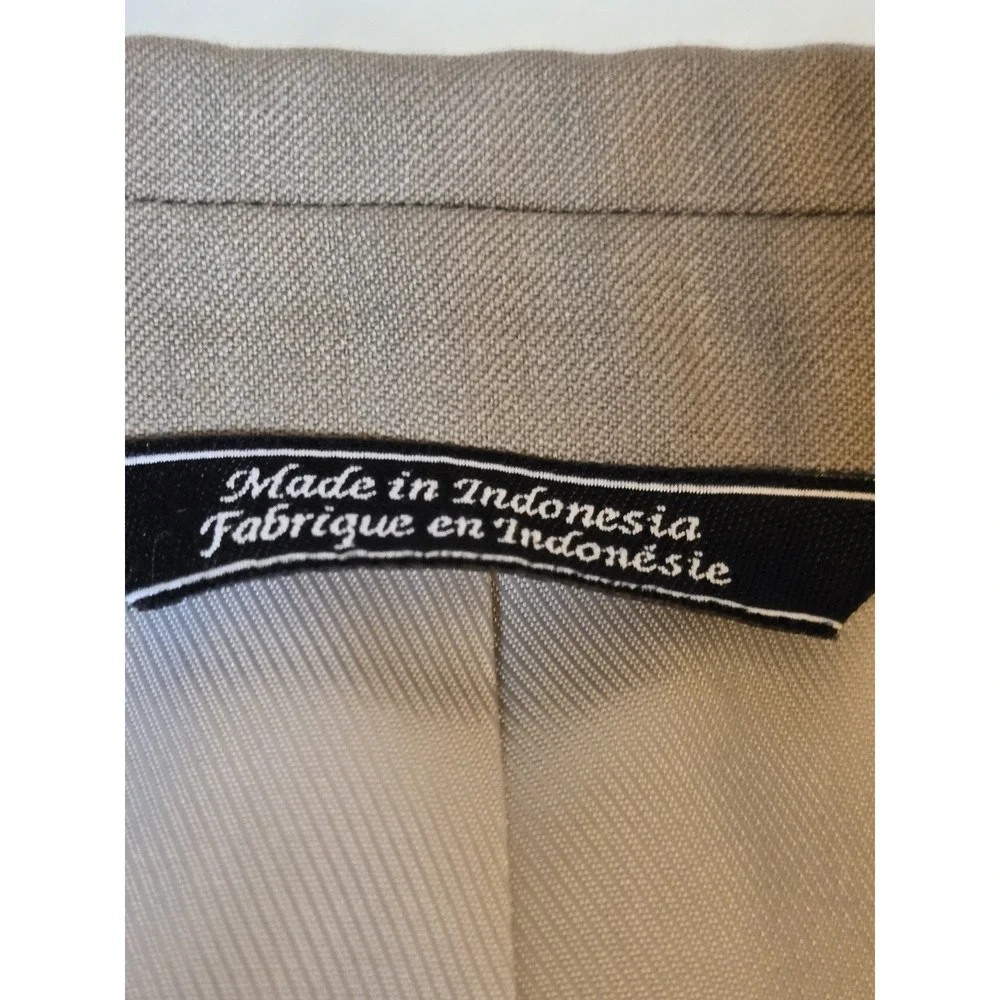 Saks Fifth Avenue‎ Sports Coat Jacket Blazer Beige Sixe 40S 100% Wool